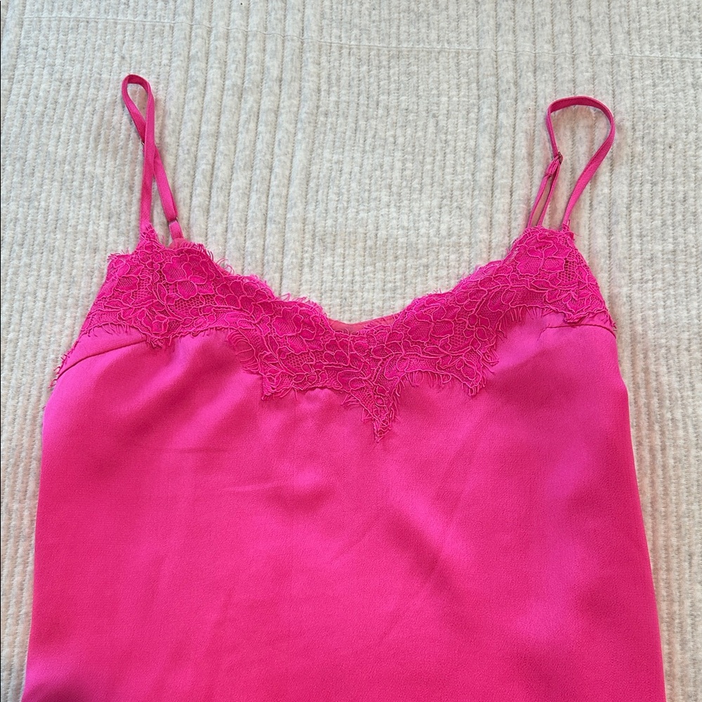 Heartloom Pink Lace Trim Cami Top
